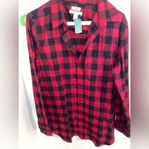 LL Bean. New with tags never worn flannel. Small regular women’s relaxed fit